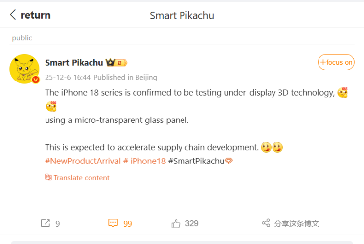 iPhone 18 SmartPikachu
