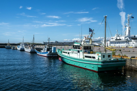Fishing boats at Onahama Port in Iwaki, Fukushima Prefecture