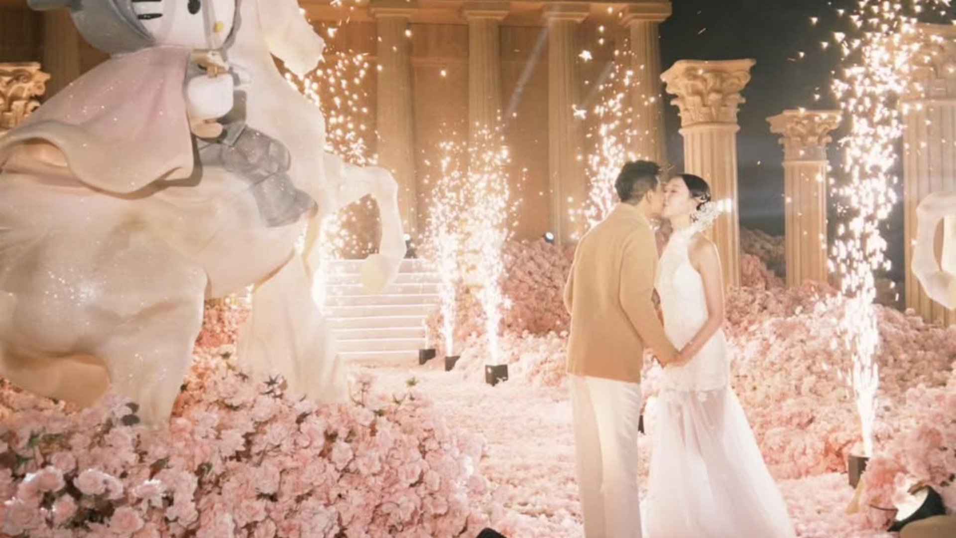 Chinese Man Spends £70k on Epic Hello Kitty 'Parthenon' Proposal Stunt