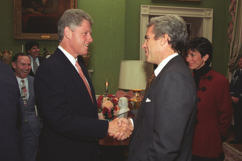 Bill Clinton with Jeffrey Epstein and Ghislaine Maxwell