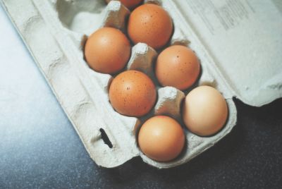 Eggs in egg carton
