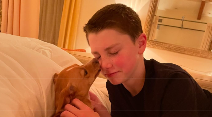 Ben Travolta with dog