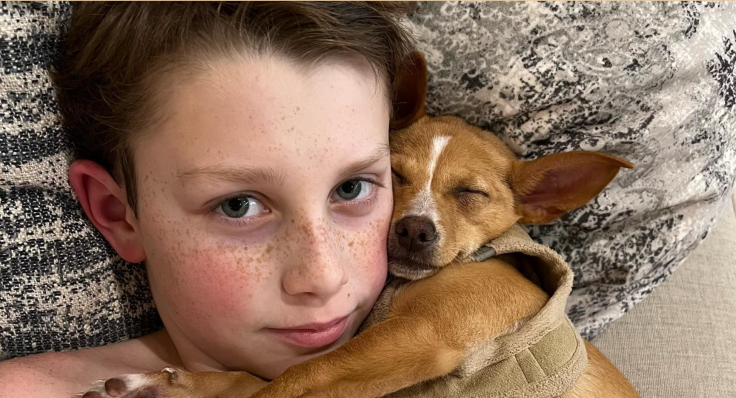 Ben Travolta with dog