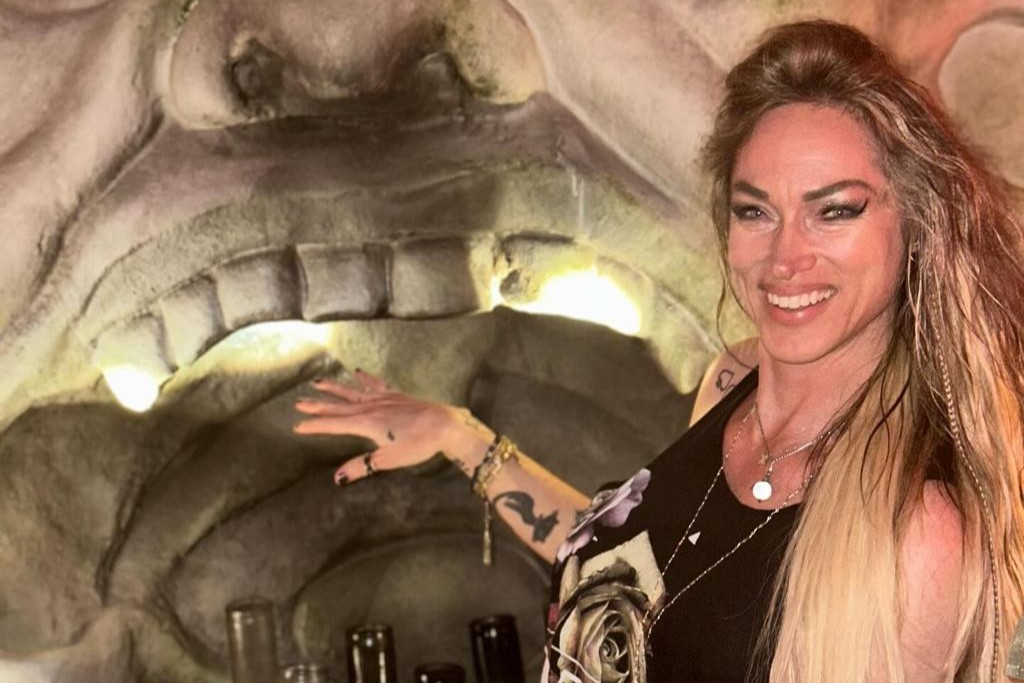 Tatyana Remley with statue