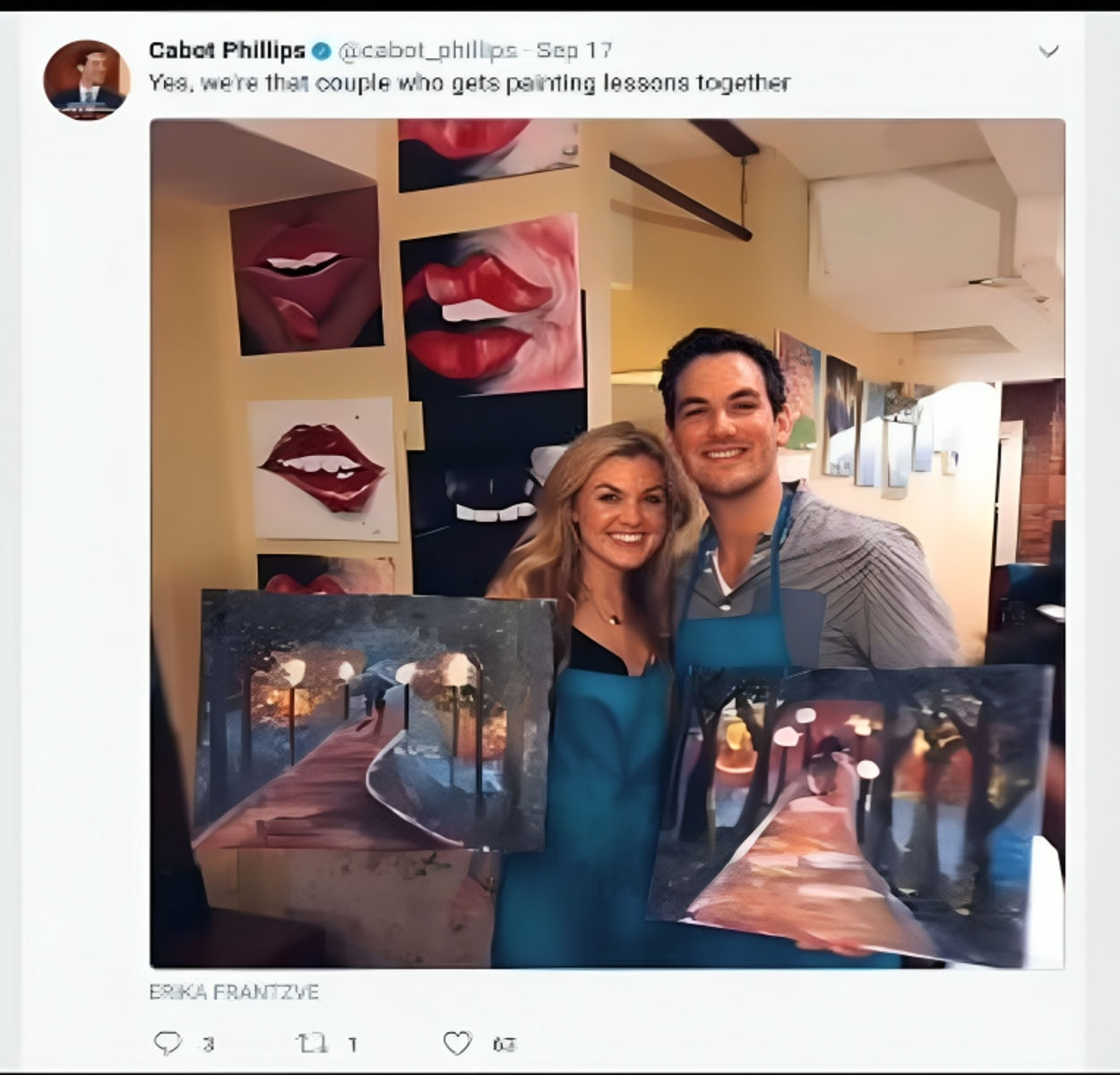 erika kirk with ex bf cabot phillips