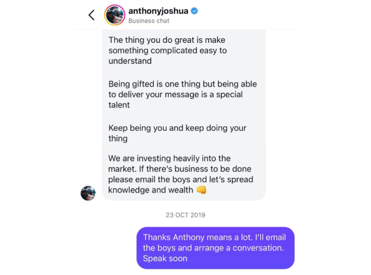 Anthony Joshua and Samuel Leeds