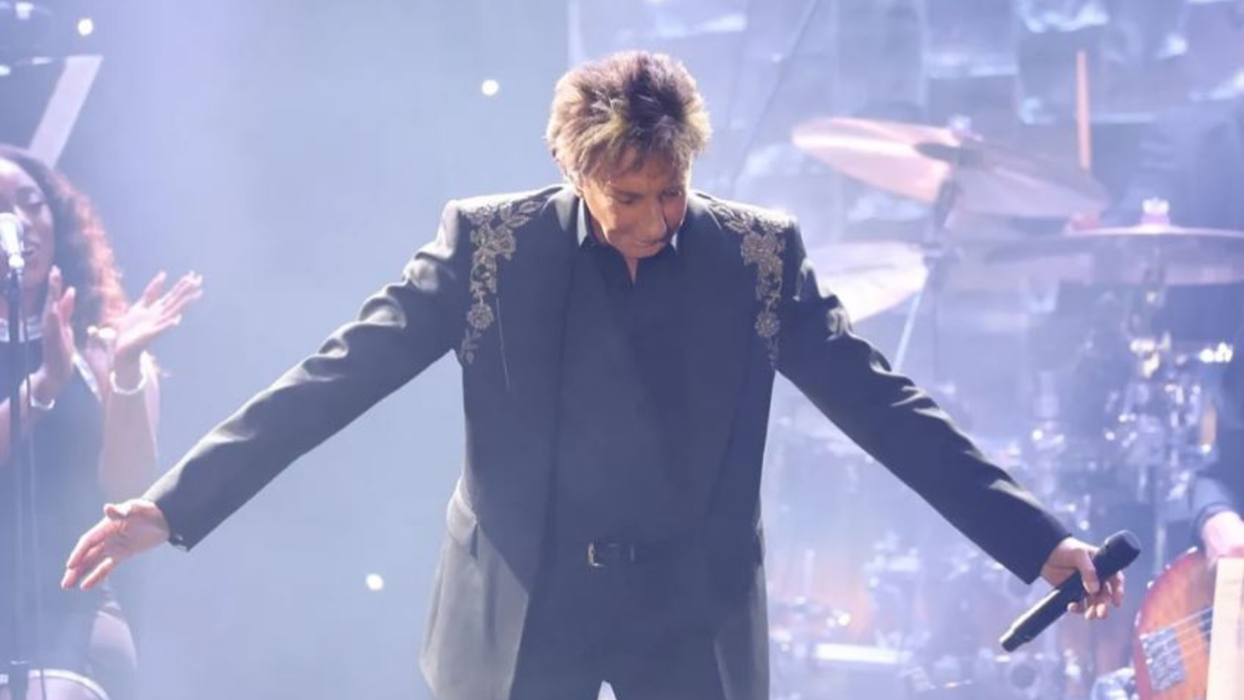 Barry Manilow on concert stage