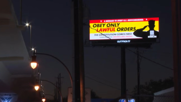 A Dig at Trump? Billboards Near Florida Bases Urge Troops