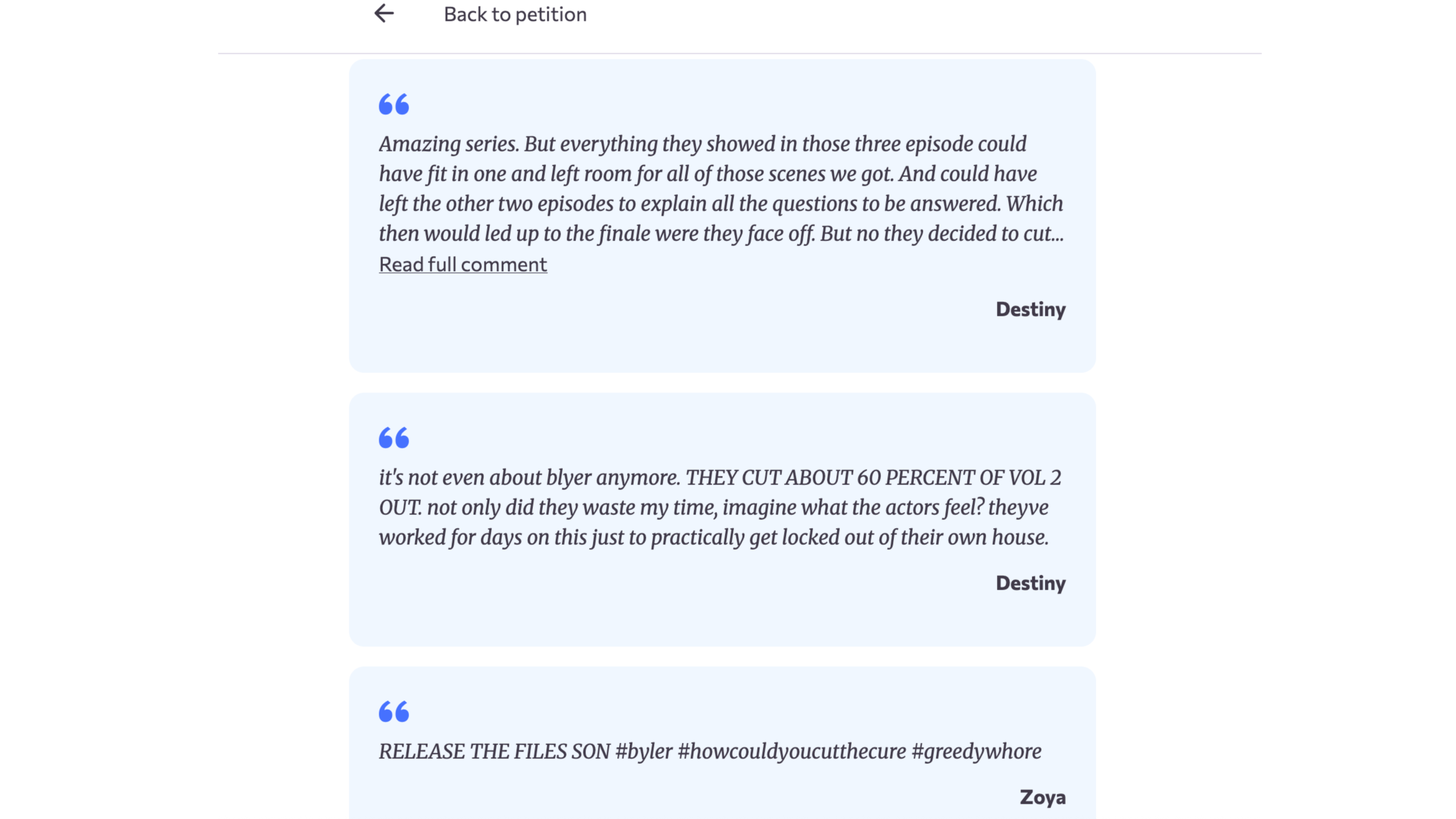 Stranger Things Cutgate Petition 2