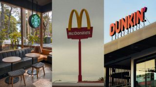 Starbucks, McDonald's and Dunkin'