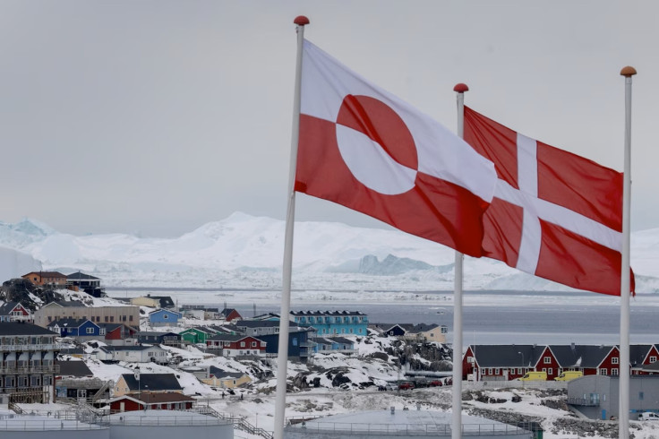 Greenland and Denmark flags