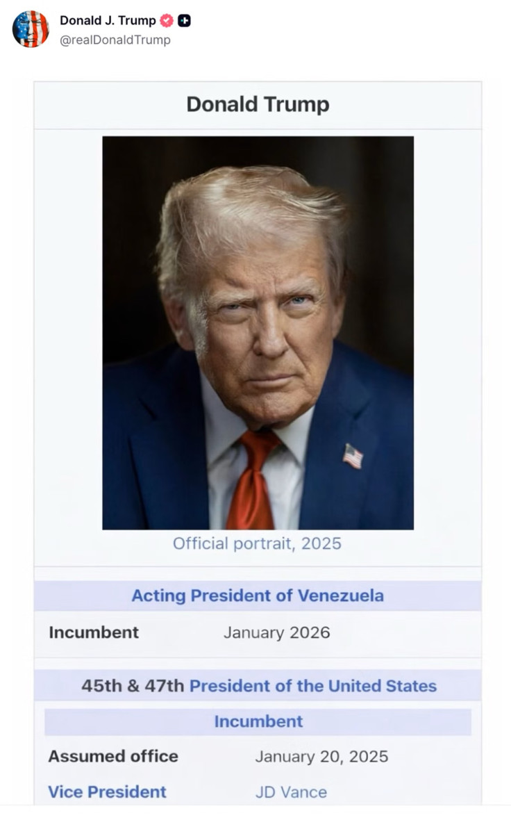 Donald Trump Truth Social post