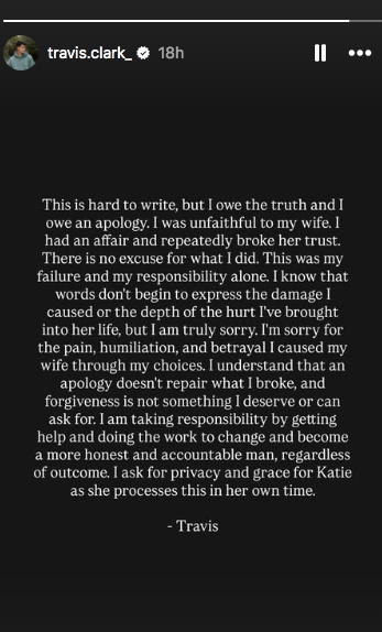 Is Their Marriage Over? Travis Clark Admits Cheating Just After Katie Bates Announces Miscarriage