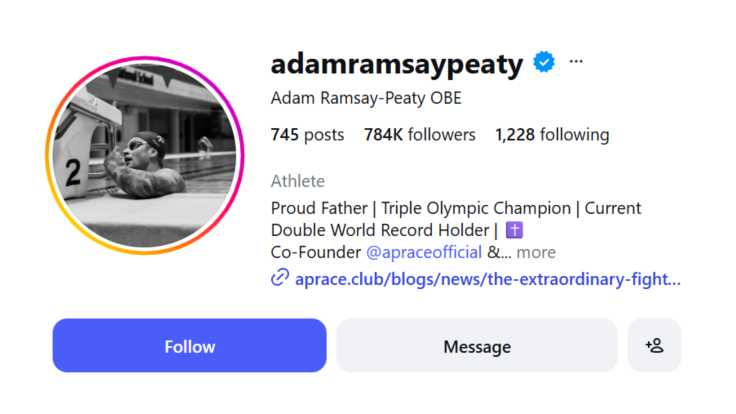 Adam Peaty instagram account