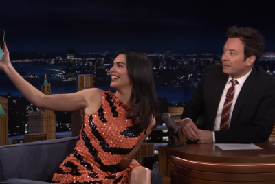 Kendall Jenner and Tom Brady with Jimmy Fallon