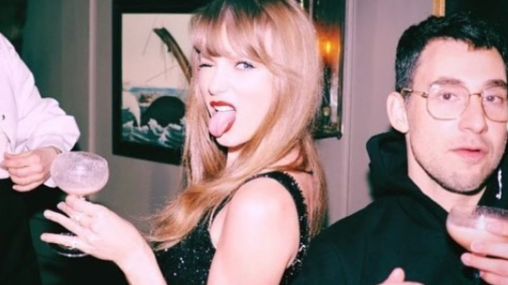 Taylor Swift and Jack Antonoff at her 34th birthday party