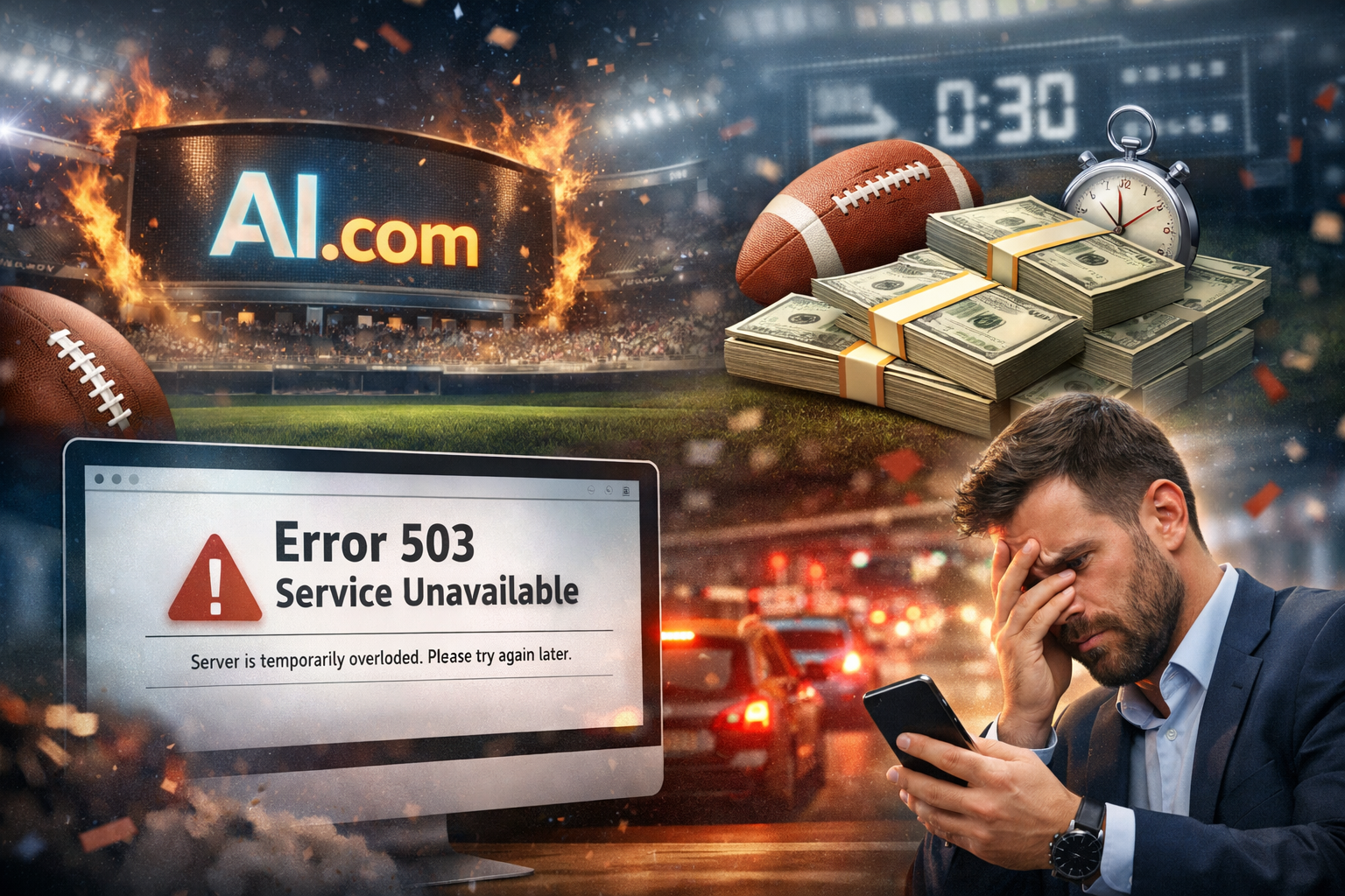 AI.com Super Bowl Ad Triggers Traffic Surge, Website Crashes
