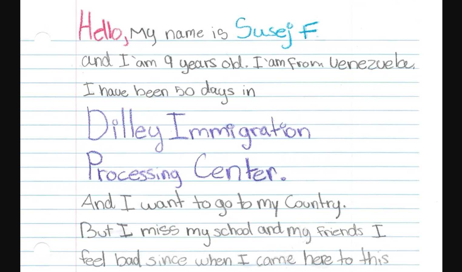 'I Don't Want To Be in This Place:' Would You Read These Letters from Children Detained at ICE Facilities?