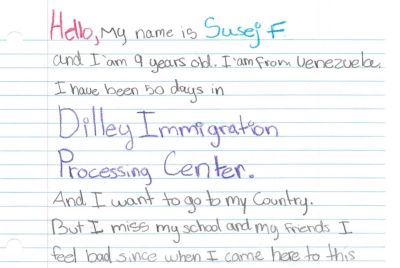 Children detained by ICE in Dilley Immigration Processing Center