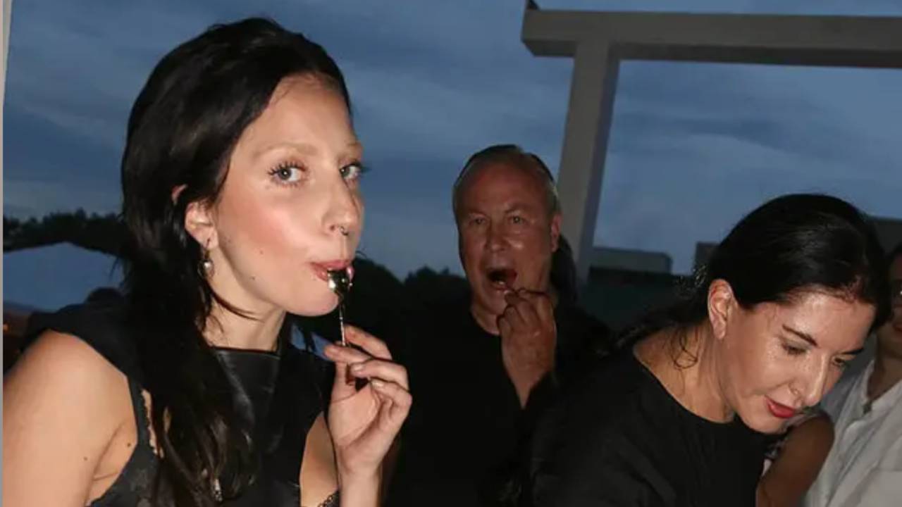 Conspiracy Posts Claim Lady Gaga Ate Human Flesh With Epstein — Turns Out It's From 2013 Art Event
