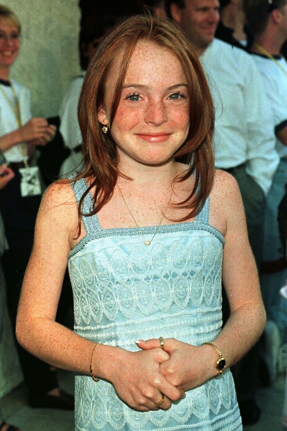 Lindsay Lohan poses at the premier for The Parent Trap July 20 1998 in Los Angeles