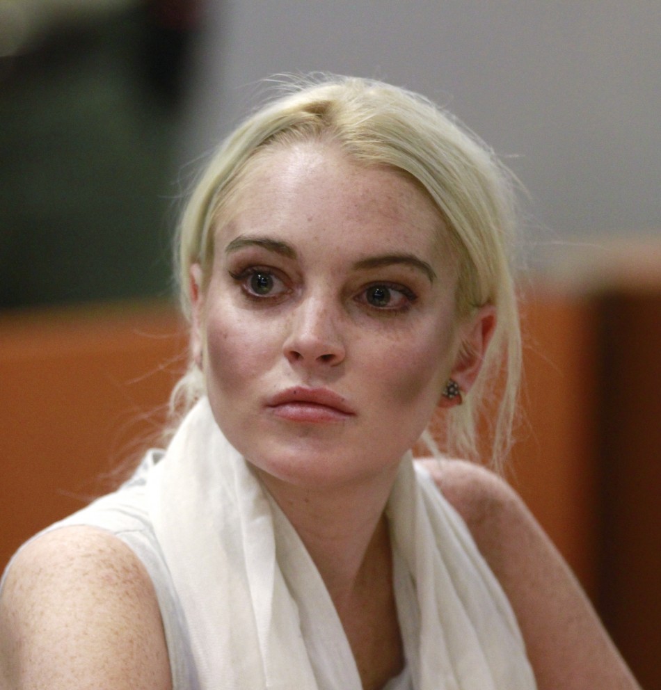 Actress Lindsay Lohan attends a progress report hearing at Airport Branch Courthouse in Los Angeles October 19, 2011