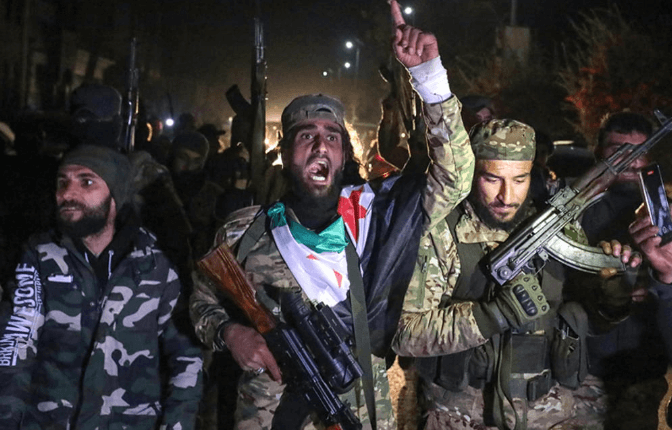 Islamic-led Syrian rebel fighters