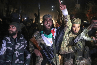 Islamic-led Syrian rebel fighters