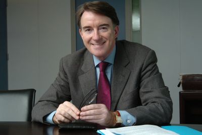 Former British ambassador to the United States, Peter Mandelson