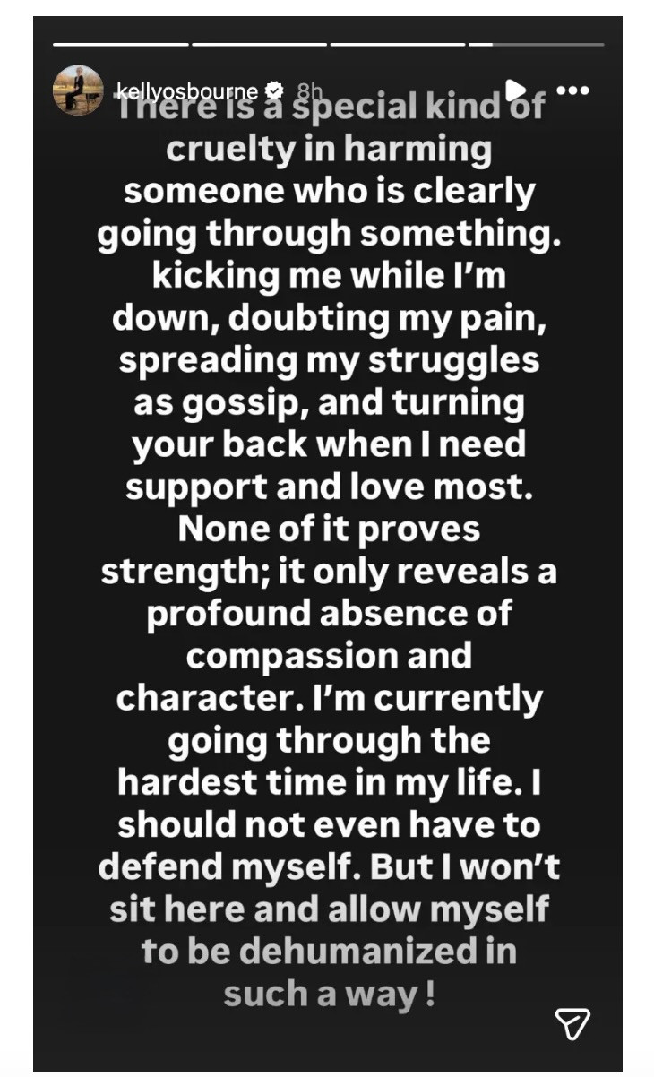 Kelly Osbourne's Instagram Story