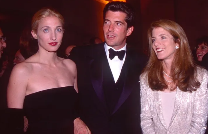 JFK JR with Carolyn Bessette and Caroline Kennedy