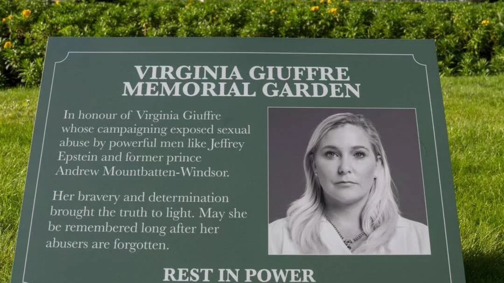 Activists Install Virginia Giuffre Memorial at Buckingham Palace After Displaying Andrew's Arrest Photo at the Louvre