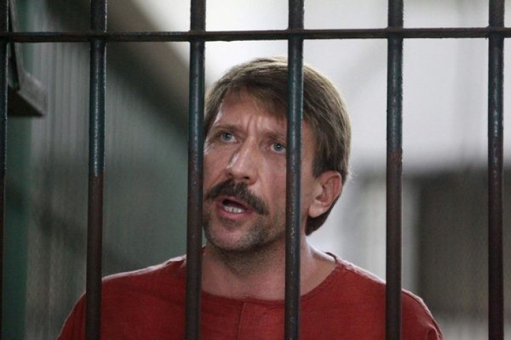 Suspected Russian arms dealer Viktor Bout speaks to the media after arriving at a Bangkok criminal court August 20, 2010.