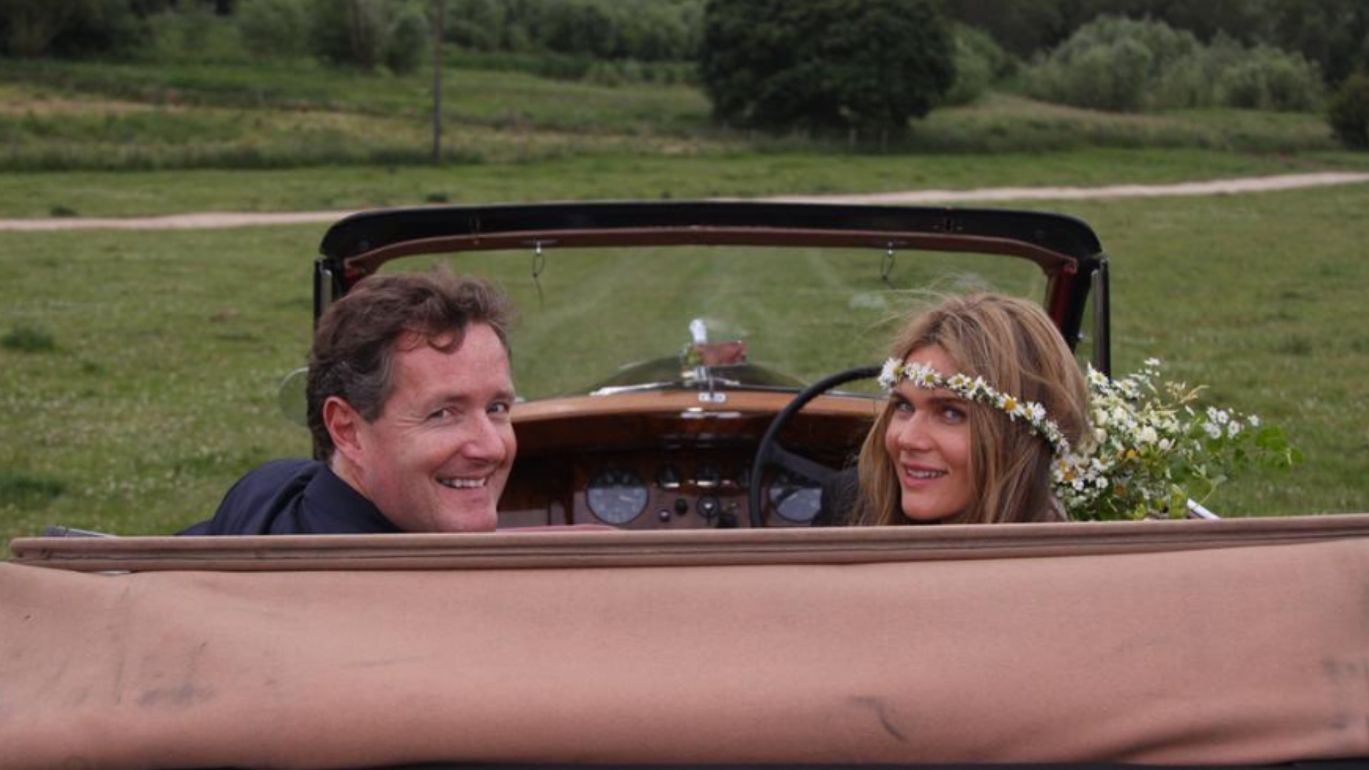 Piers Morgan With His Wife Celia Walden