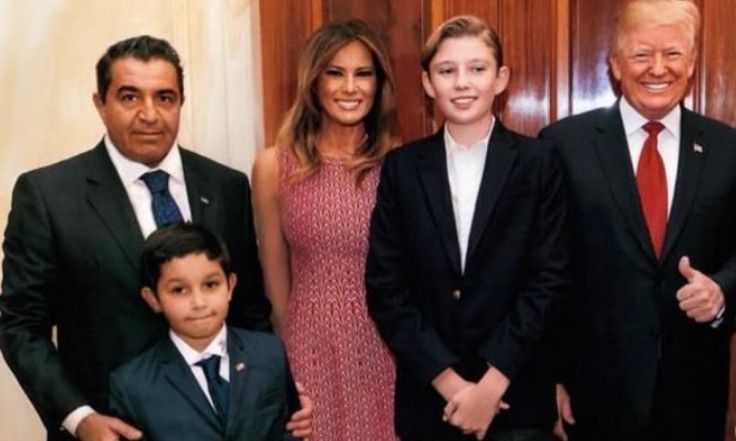 Paolo Zampolli, Donald Trump, Melania Trump, Barron, and Giovanni