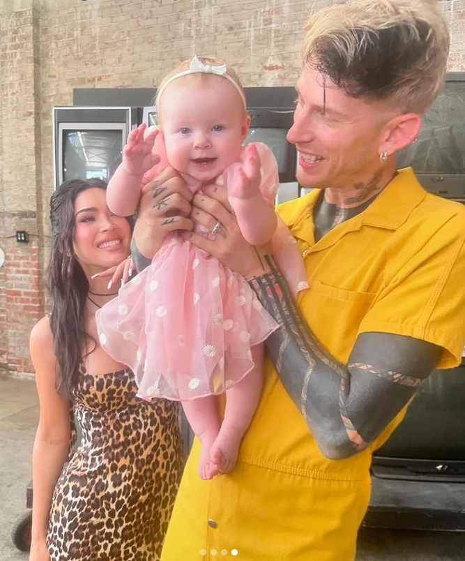 MGK and Megan Fox with daughter Saga Blade