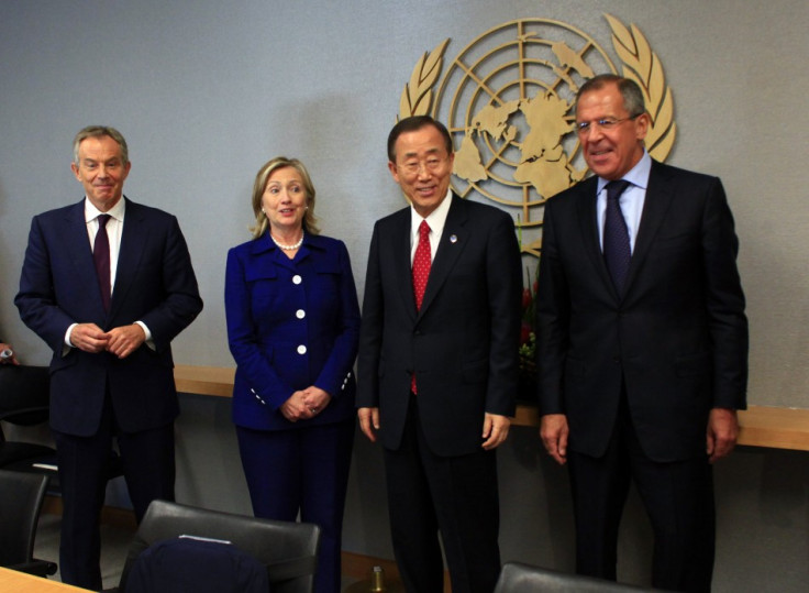 Members of the Middle East Quartet meet during the Millennium Development Goals Summit at the U.N. headquarters in New York