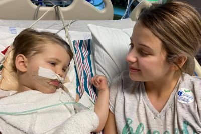 Madison Ball with son