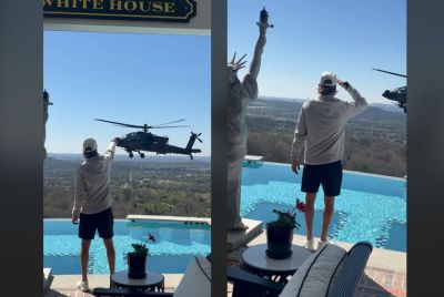 Kid Rock Cheers as Apache Helicopters Hover Near Nashville Home