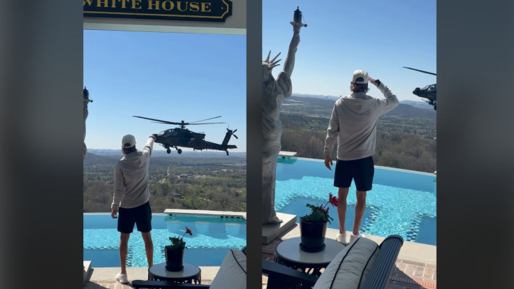 Kid Rock Cheers as Apache Helicopters Hover Near Nashville Home