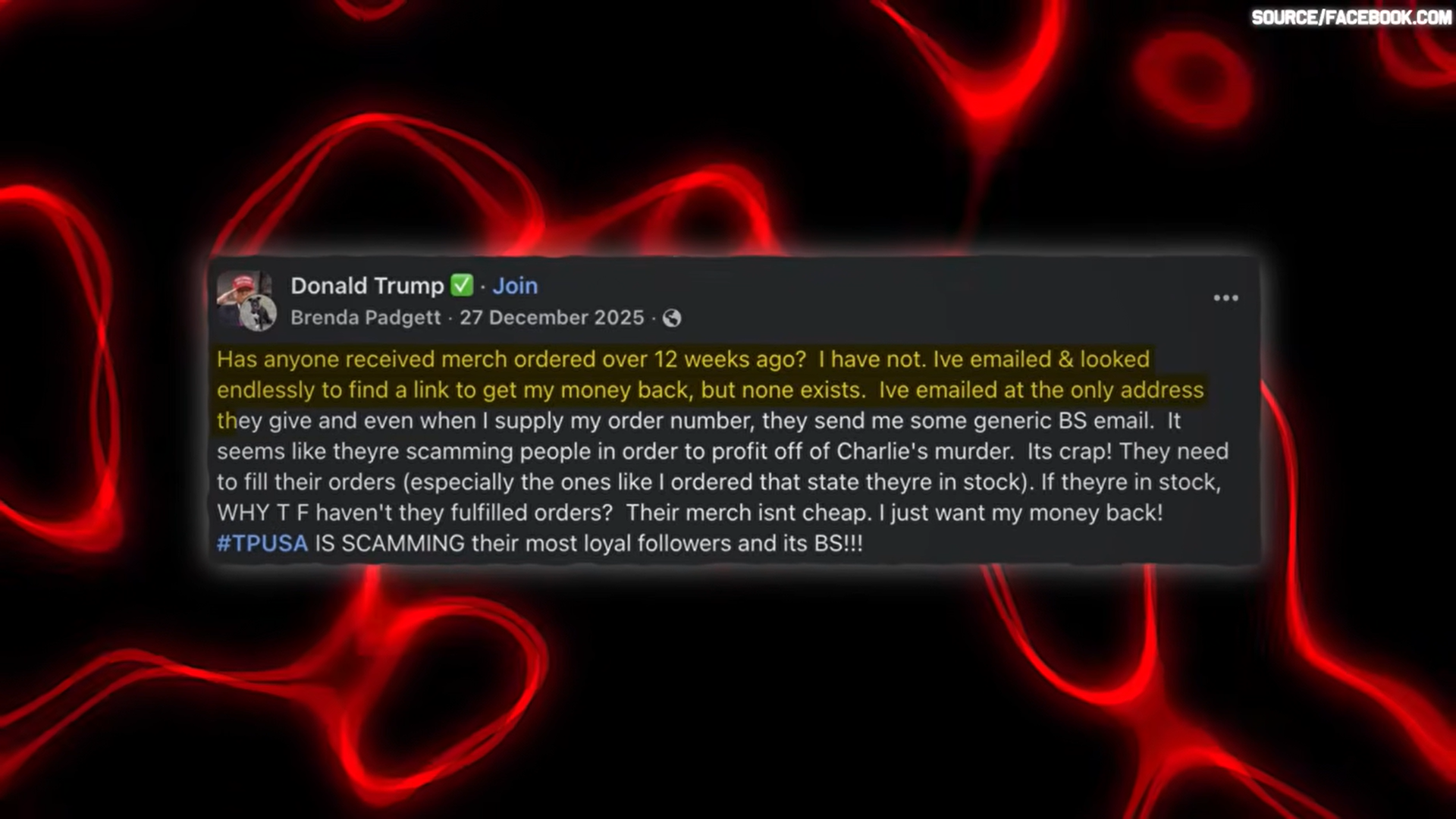 TPUSA Merch Scam