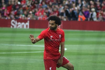 Mo Salah on the pitch