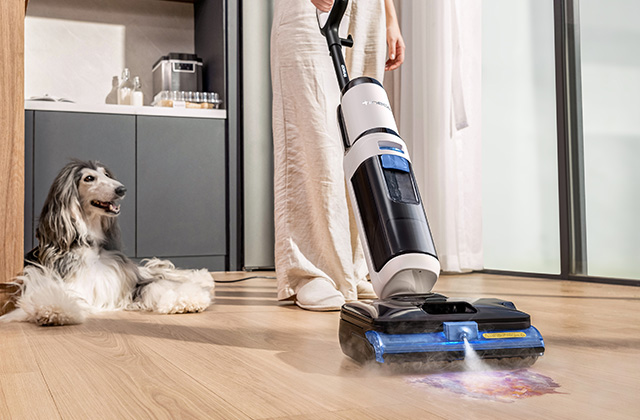 This Smart Steam Floor Cleaner Vacuums, Mops, and Self-Cleans—Making Daily Cleaning Feel Effortless