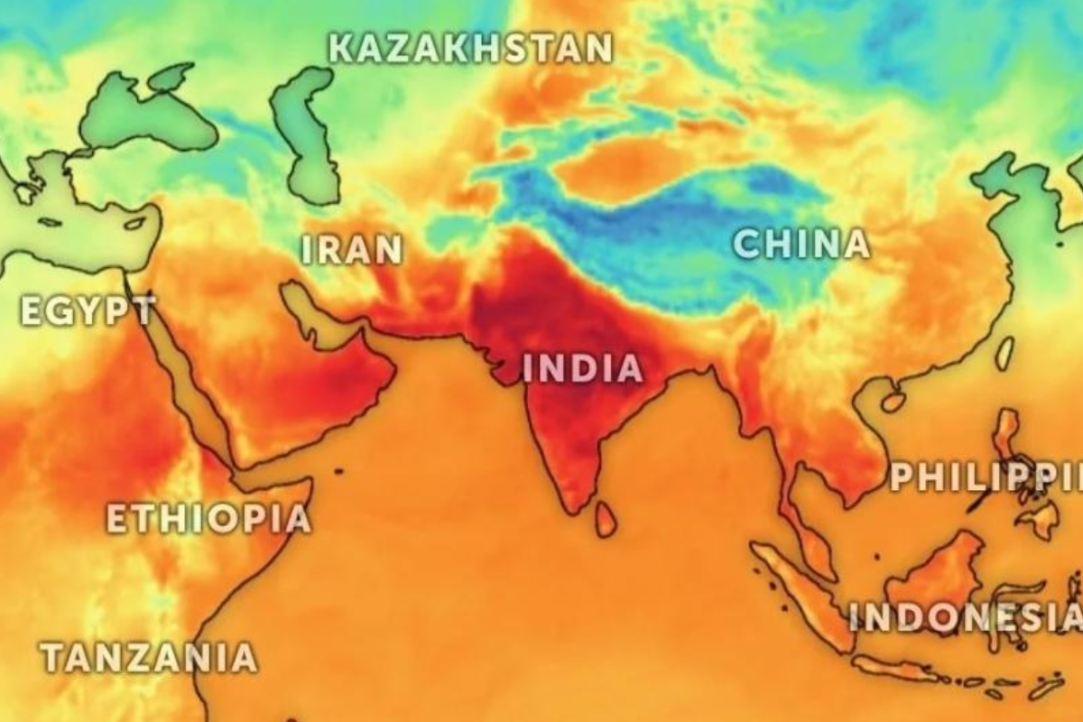Red Alert: India Heat Index Turns Dangerous As Viral Reddit Post Shows 42-44°C in Red Amidst Urban Heat Crisis