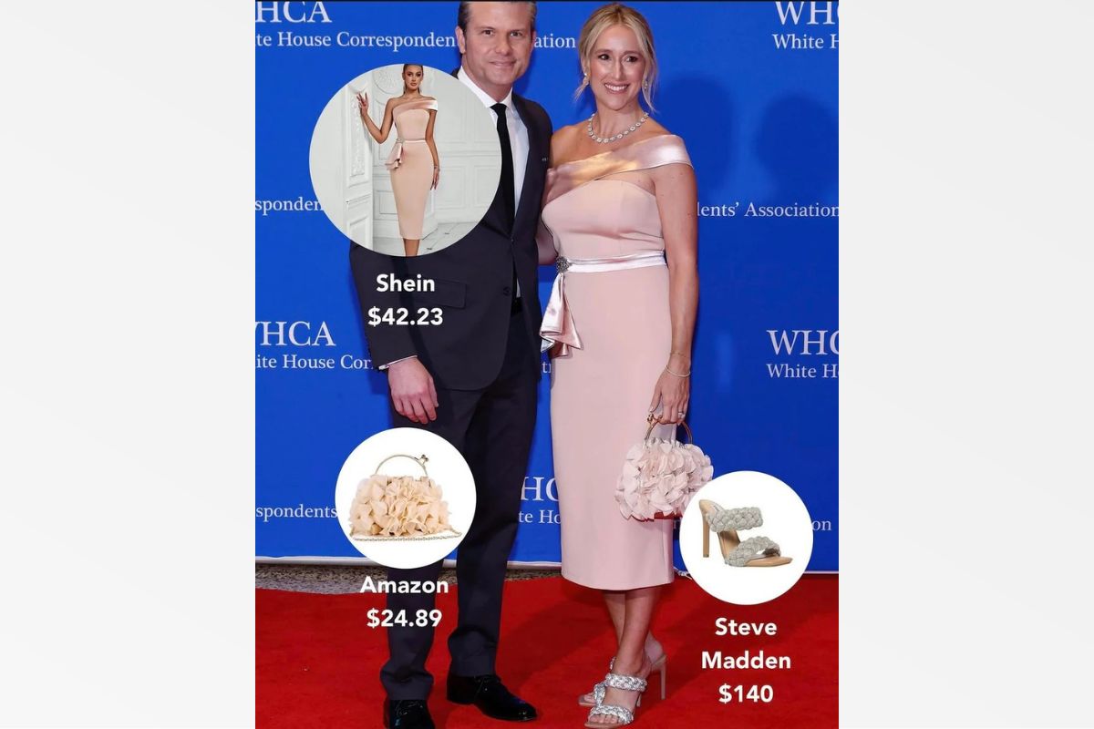 Despite Allegations Of 'Profiting From War' Pete Hegseth's Wife Jennifer Wears Temu, Shein For Official White House Events - Including WHCD