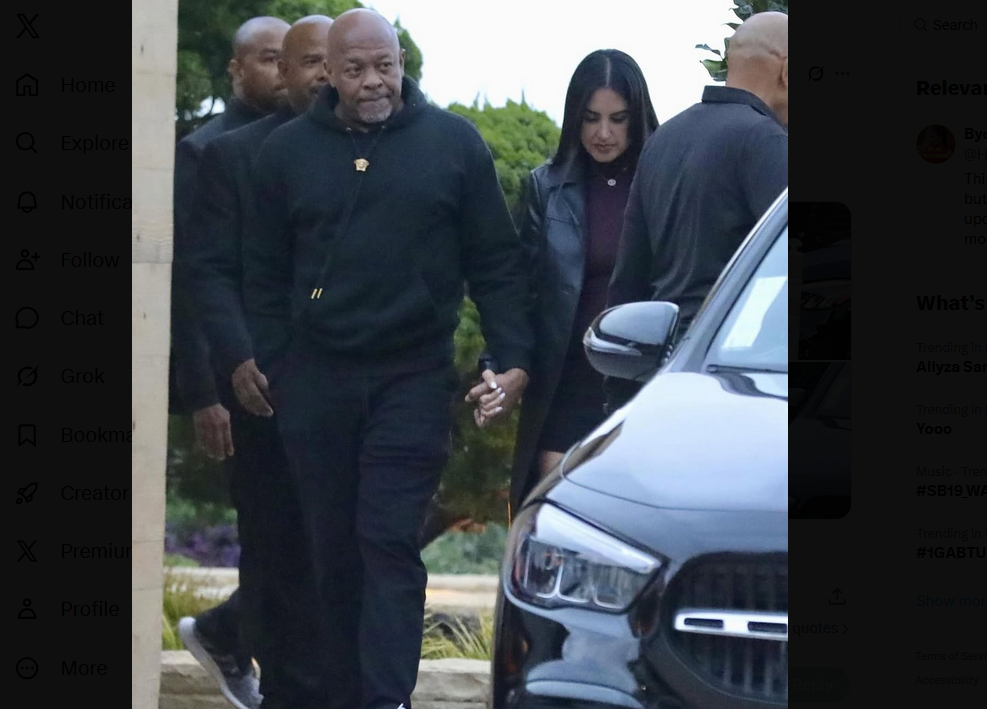 Are Dr. Dre And Michelle Saniei Dating? Malibu Hand-Holding Photos Go Viral