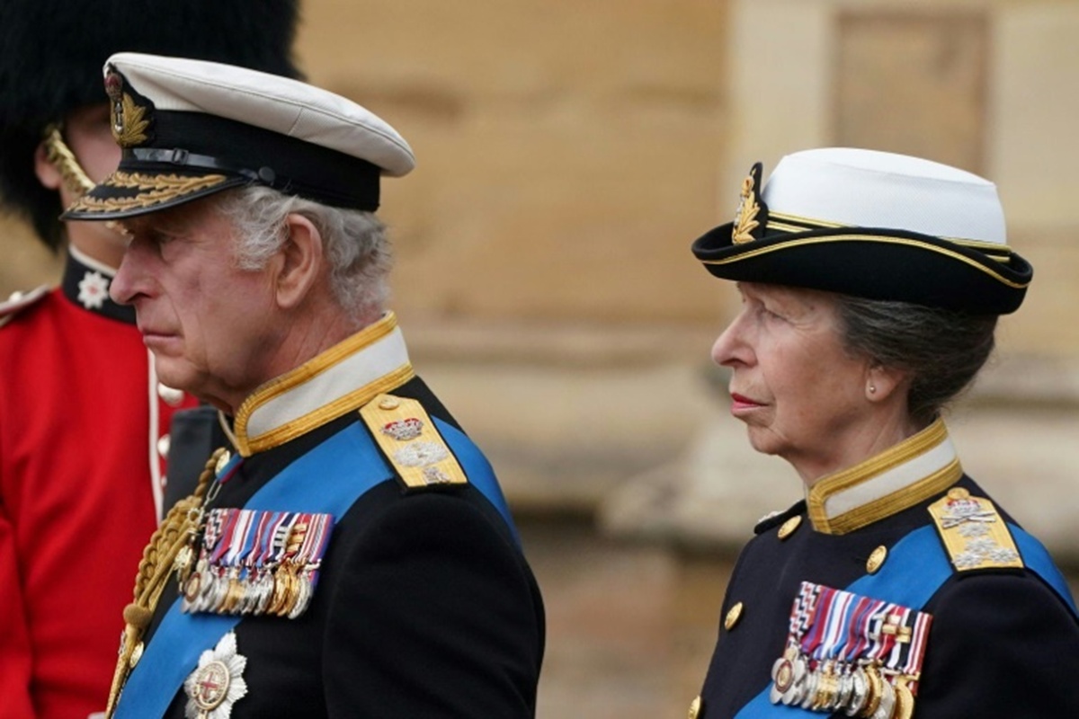 Princess Anne and her brother King Charles