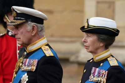 Princess Anne and her brother King Charles