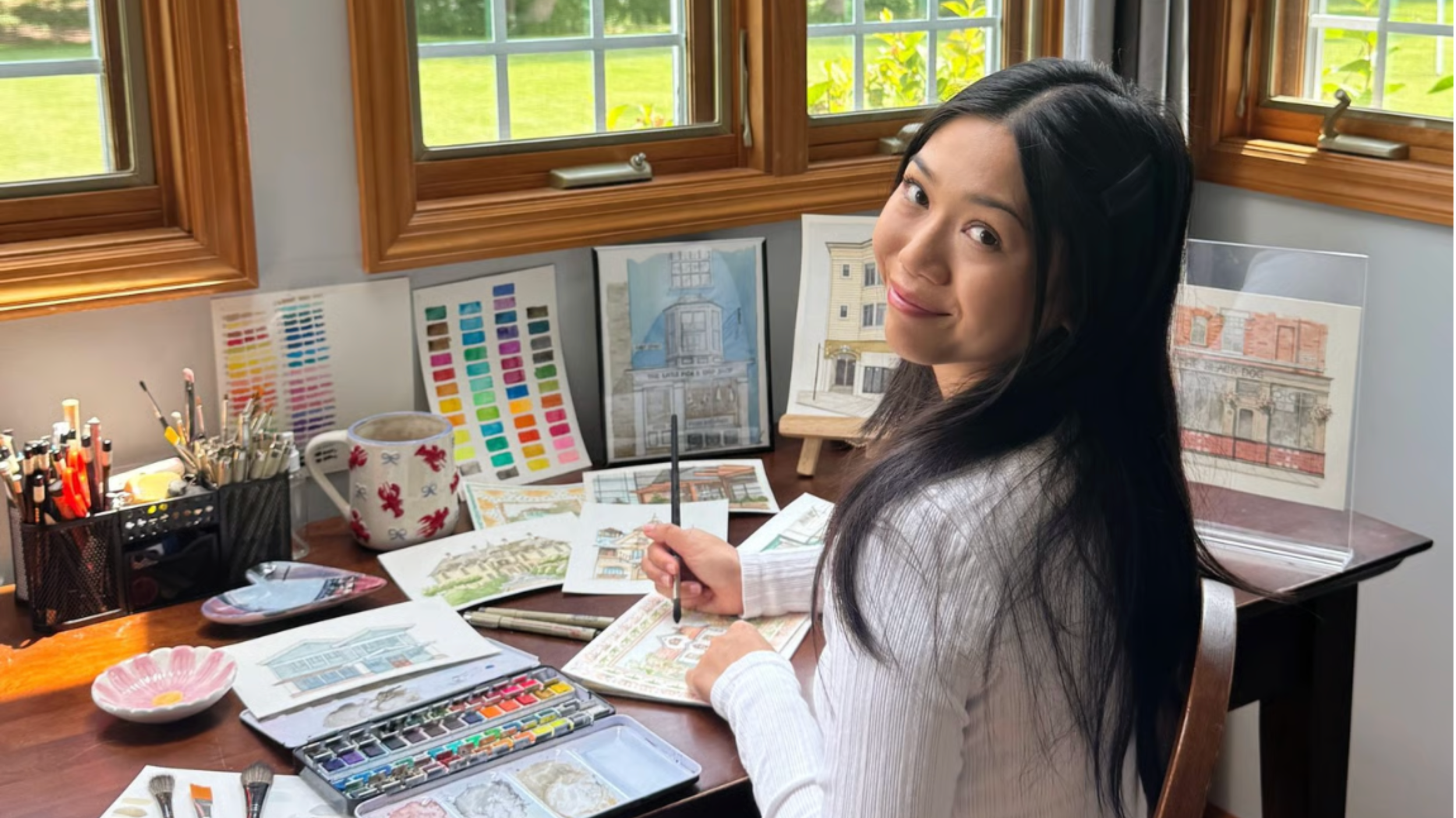 Florida Artist Turned $8 Postcards Into $18,300-A-Month Business Mailing 'Architecture' — Joins Gen Z Snail Mail Wave