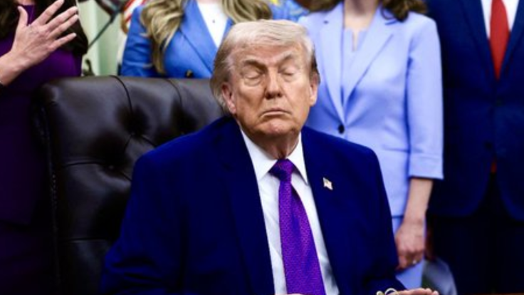 Trump sleeping